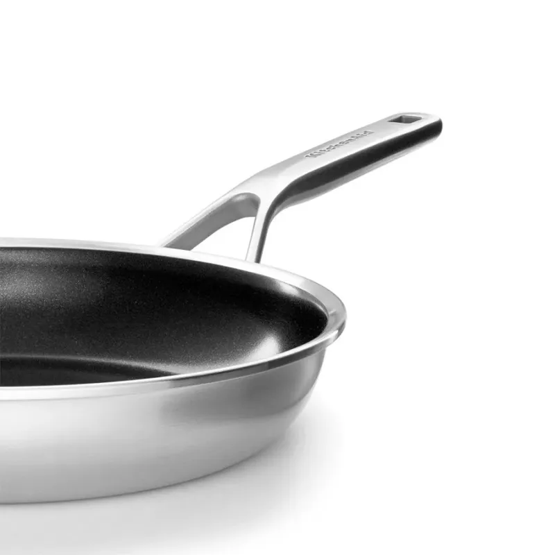 Multi-Ply koekenpan ø24cm - RVS - inductie - anti-aanbak - PFAS-vrij by KitchenAid in Silver – product photo 3 of 4