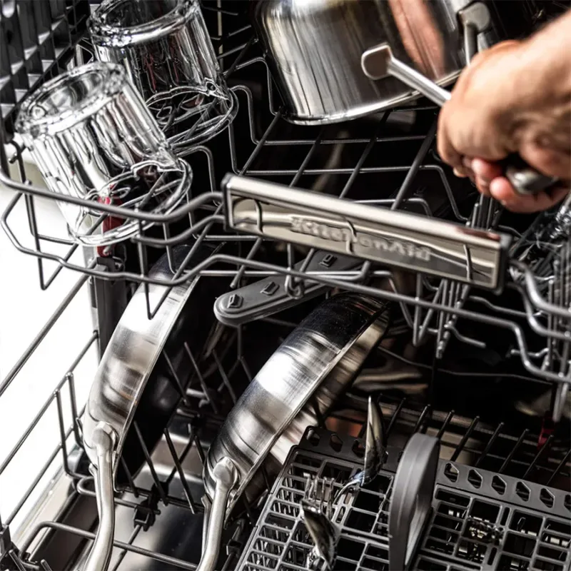 Multi-Ply koekenpannenset 2-delig ø24+28cm - RVS - inductie - anti-aanbak - PFAS-vrij de KitchenAid en Zilver 24 – 28 cm – photo produit 2 sur 5