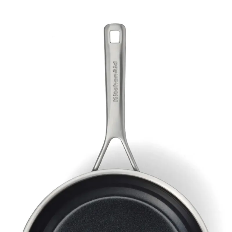 Multi-Ply koekenpannenset 2-delig ø24+28cm - RVS - inductie - anti-aanbak - PFAS-vrij de KitchenAid en Zilver 24 – 28 cm – photo produit 4 sur 5