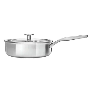 Schmorpfanne KitchenAid mit Glasdeckel von KitchenAid in Silber – Produktfoto 2 von 5