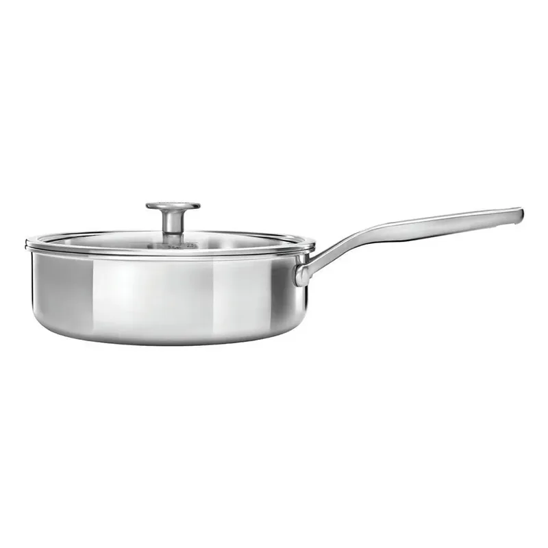 Schmorpfanne KitchenAid mit Glasdeckel von KitchenAid in Silber – Produktfoto 2 von 5