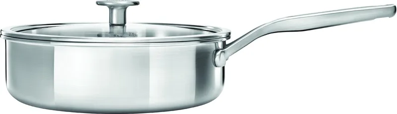 Schmorpfanne KitchenAid mit Glasdeckel von KitchenAid in Silber – Produktfoto 1 von 5
