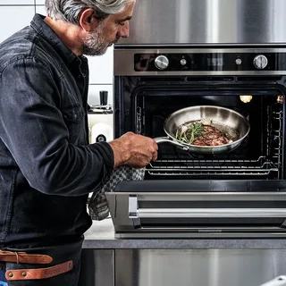 Multi-Ply RVS Koekenpan - ø20cm - inductie - PFAS-vrij von KitchenAid in Silber – Produktfoto 6 von 6