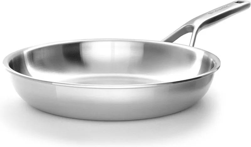 Multi-Ply RVS Koekenpan - ø24 cm - inductie - PFAS-vrij de KitchenAid en Argent – photo produit