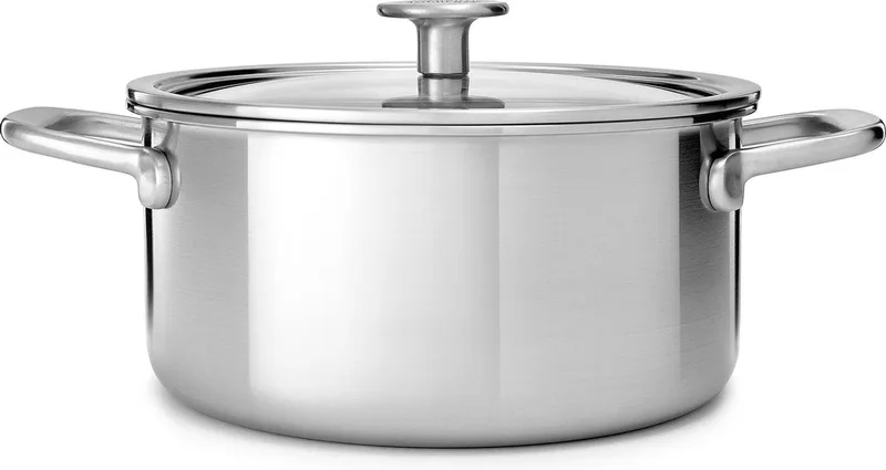 Multi-Ply RVS Kookpan - ø24 cm - 4,9L - inductie - PFAS-vrij by KitchenAid in Silver – product photo 1 of 5