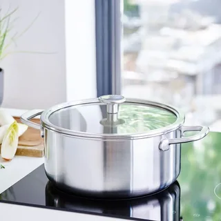 Multi-Ply RVS Kookpan - ø24 cm - 4,9L - inductie - PFAS-vrij by KitchenAid in Silver – product photo 4 of 5