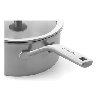 Multi-Ply RVS Steelpan - ø18 cm - 2,1L - met glazen deksel - inductie - PFAS-vrij de KitchenAid en Argent – photo produit 3 sur 5