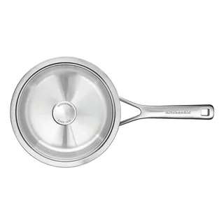 Multi-Ply RVS Steelpan - ø18 cm - 2,1L - met glazen deksel - inductie - PFAS-vrij de KitchenAid en Argent – photo produit 2 sur 5