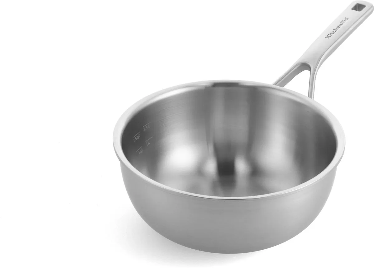Multi-Ply RVS Steelpan - ø20 cm - 2,3L - inductie - PFAS-vrij van KitchenAid in Zilver – productfoto