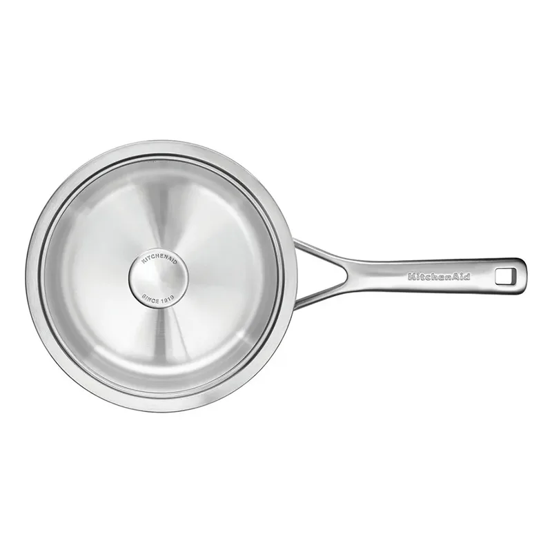 Multi-Ply RVS Steelpan - ø20cm - 3,1L - met glazen deksel - inductie - PFAS-vrij by KitchenAid in Silver – product photo 2 of 5