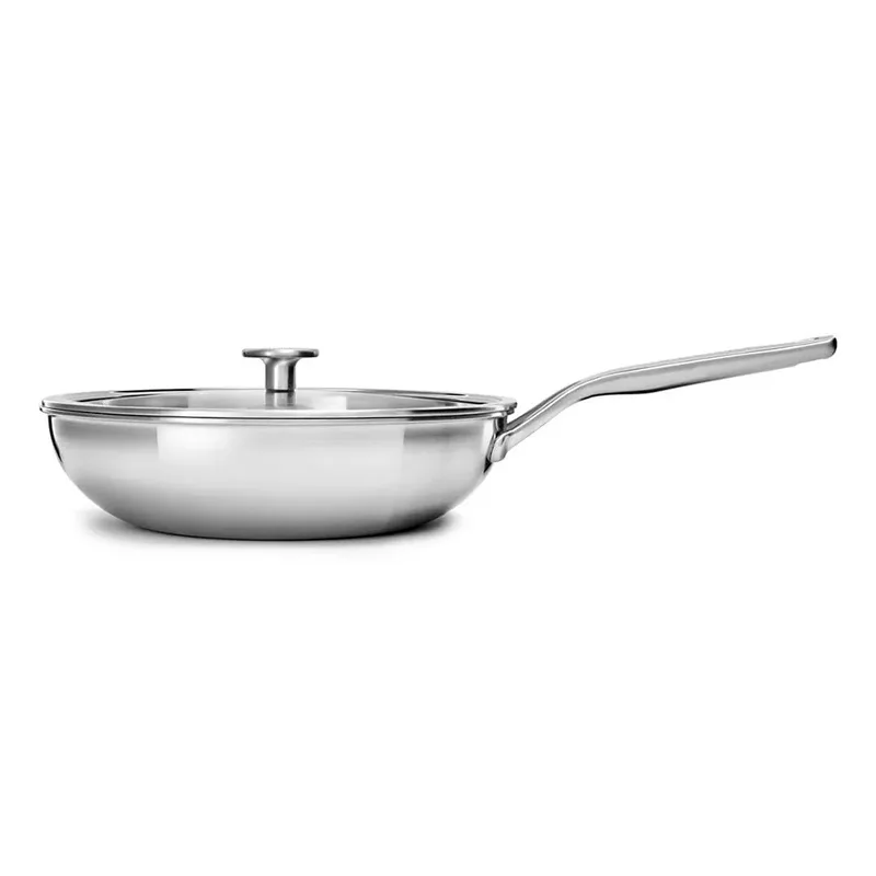 Multi-Ply RVS Wok - ø 28cm - 3,5L - met glazen deksel - inductie - PFAS-vrij by KitchenAid in Silver – product photo 2 of 5