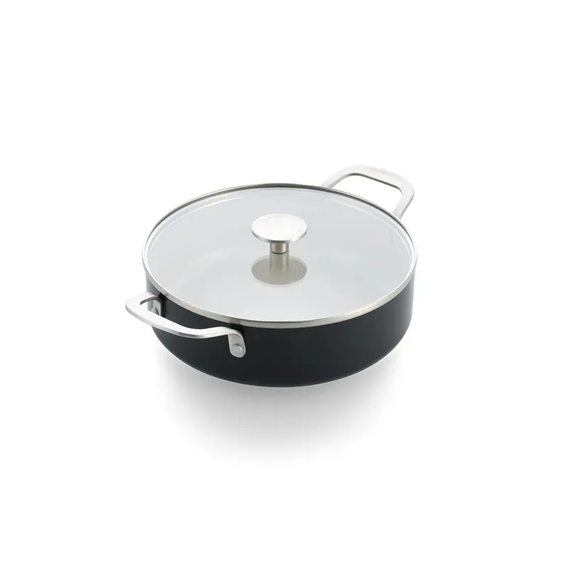 Open - Hapjespan met handvatten - 24 cm - Alle Warmtebronnen by KitchenAid in Black – product photo 3 of 4