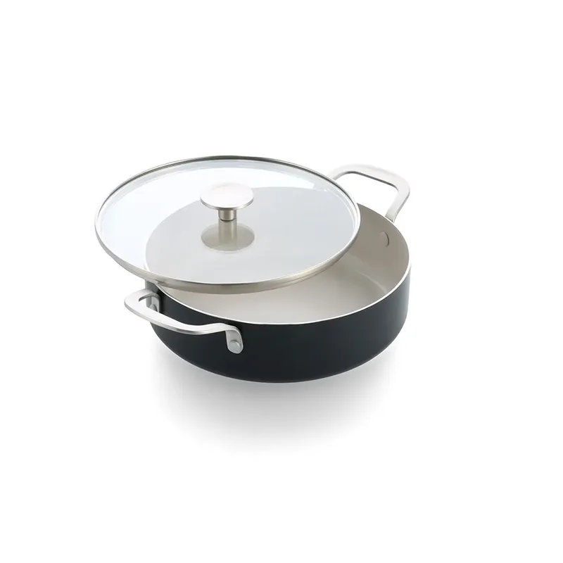 Open - Hapjespan met handvatten - 24 cm - Alle Warmtebronnen by KitchenAid in Black – product photo 4 of 4