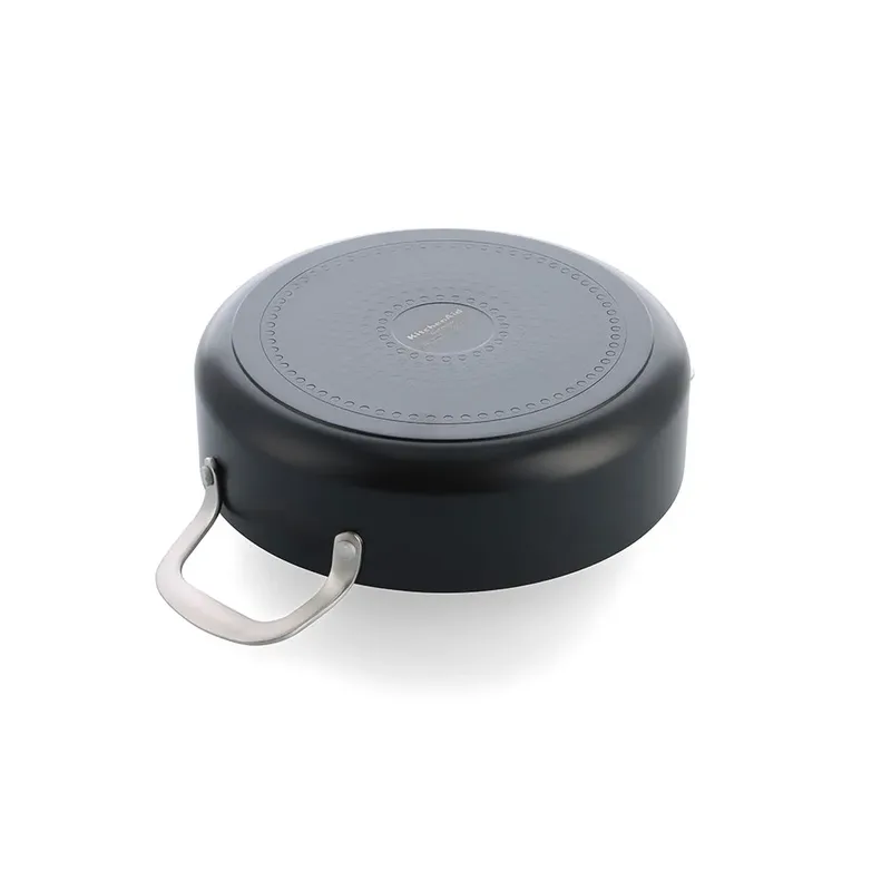 Open - Hapjespan met handvatten - 24 cm - Alle Warmtebronnen by KitchenAid in Black – product photo 2 of 4