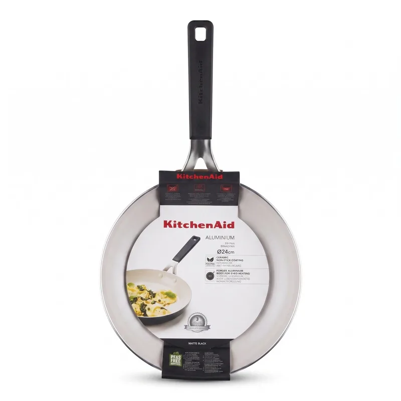 Open - Koekenpan - 24 cm - Alle Warmtebronnen by KitchenAid in Black – product photo 1 of 5