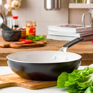 Open - Wokpan - 28 cm - Alle Warmtebronnen van KitchenAid in Zwart – productfoto 2 van 5
