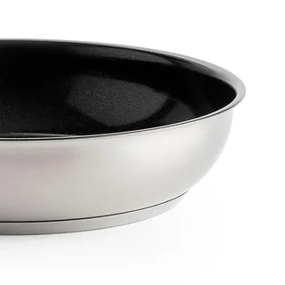 Stainless Steel Koekenpan 24cm - PFAS-vrije antikleeflaag - Koekenpan inductie - Keramische pan - Ovenbestendig tot 160°C - Zilver de KitchenAid en Argent – photo produit 2 sur 5