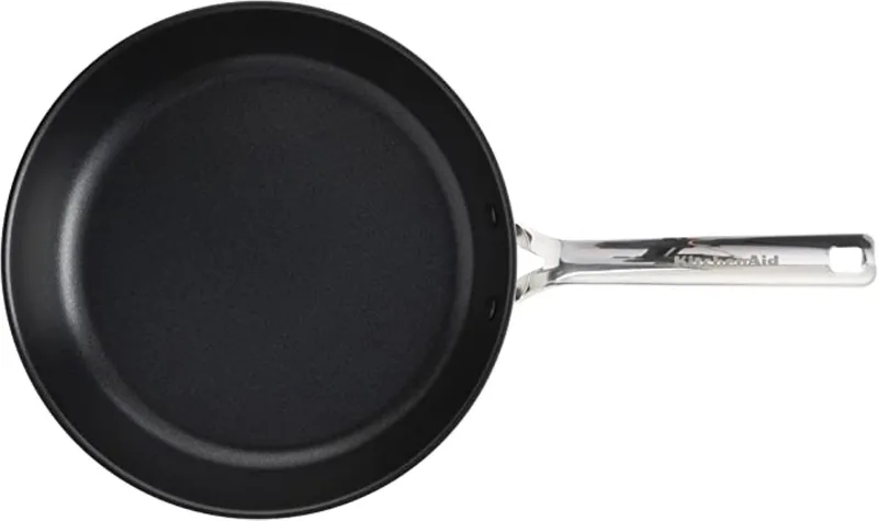 Stainless Steel Koekenpan 28cm - PFAS-vrije antikleeflaag - Koekenpan inductie - Keramische pan - Ovenbestendig tot 160°C - Zilver de KitchenAid en Argent – photo produit