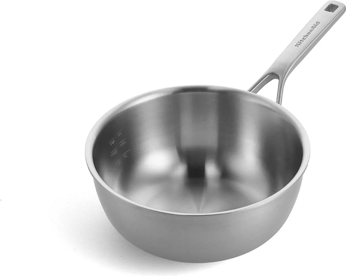 Steelpan - Multi-Ply RVS - ø 24 cm / 3.7 liter från KitchenAid i Silver – produktbild