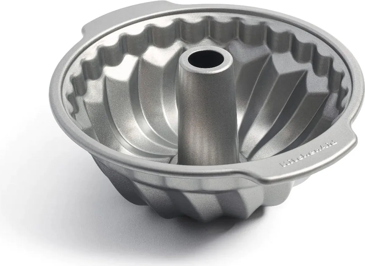 Tulbandvorm 24cm - PFAS-vrije antikleeflaag - Gealuminiseerd staal - Ovenbestendig tot 230°C - Rond van KitchenAid in Grijs – productfoto