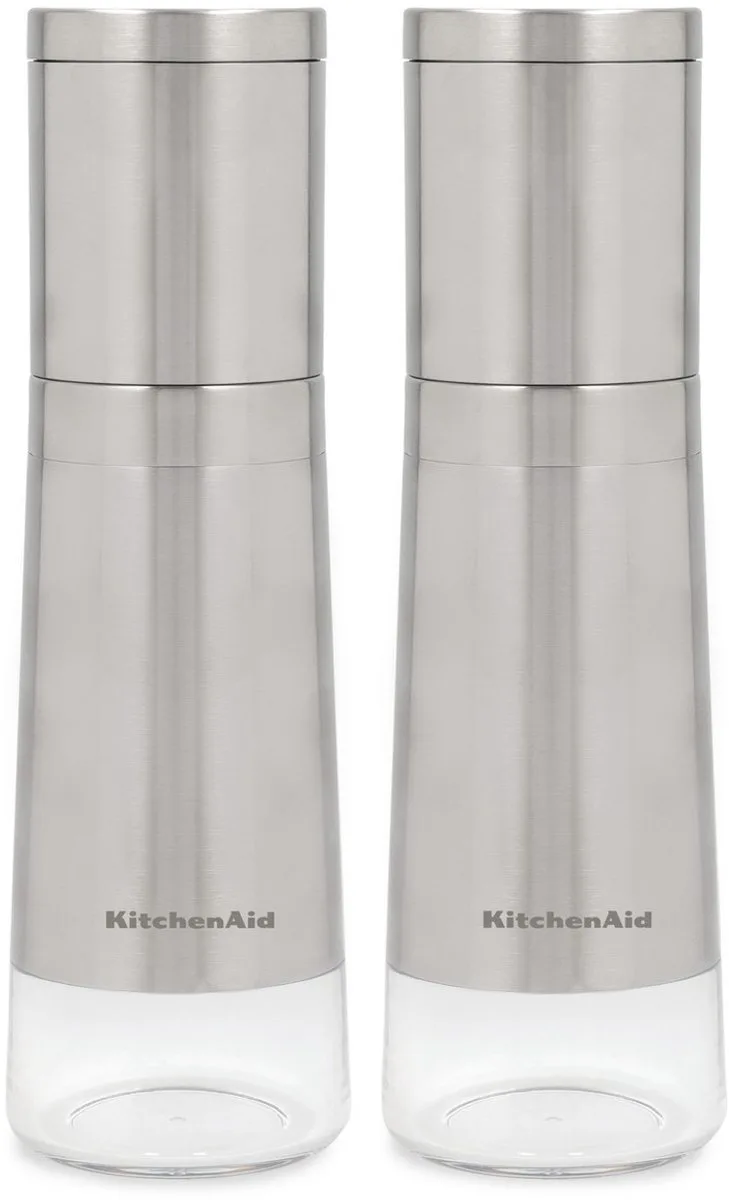Zout- en Pepermolen, Set van 2, RVS van KitchenAid in Zilver – productfoto