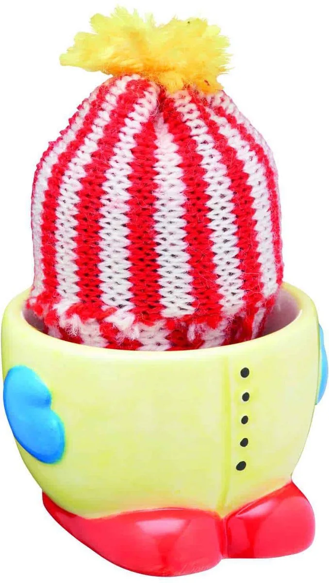 Ceramic 'Keep-Me-Warm' Novelty Egg Cup by KitchenCraft in Multicolour – product photo