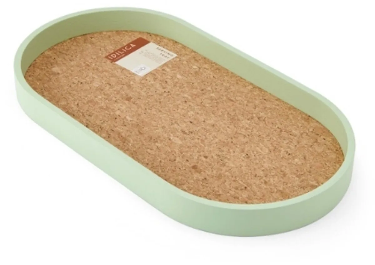 Dienblad, Ovaal, 37.8 x 20.4 cm, Kurk, Hout de KitchenCraft en Vert – photo produit