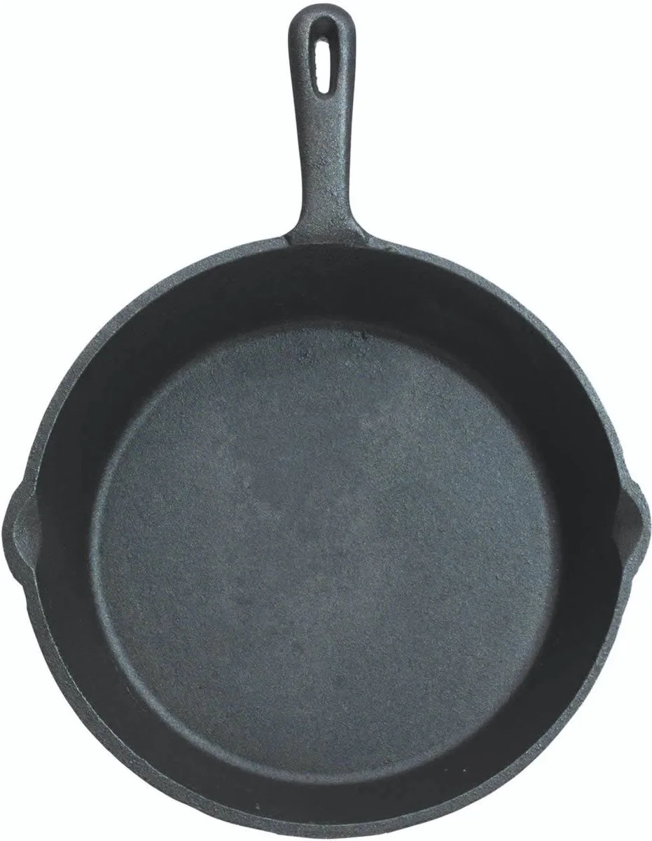 Gietijzer Pan - Grillpan Veilig voor Inductie Rond van KitchenCraft in Grijs – productfoto