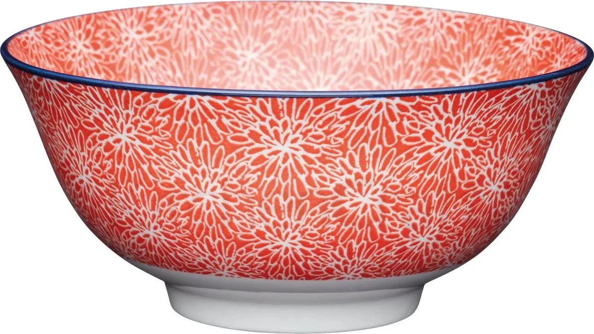 Floral Keramikschale von KitchenCraft in Koraalrood – Produktfoto