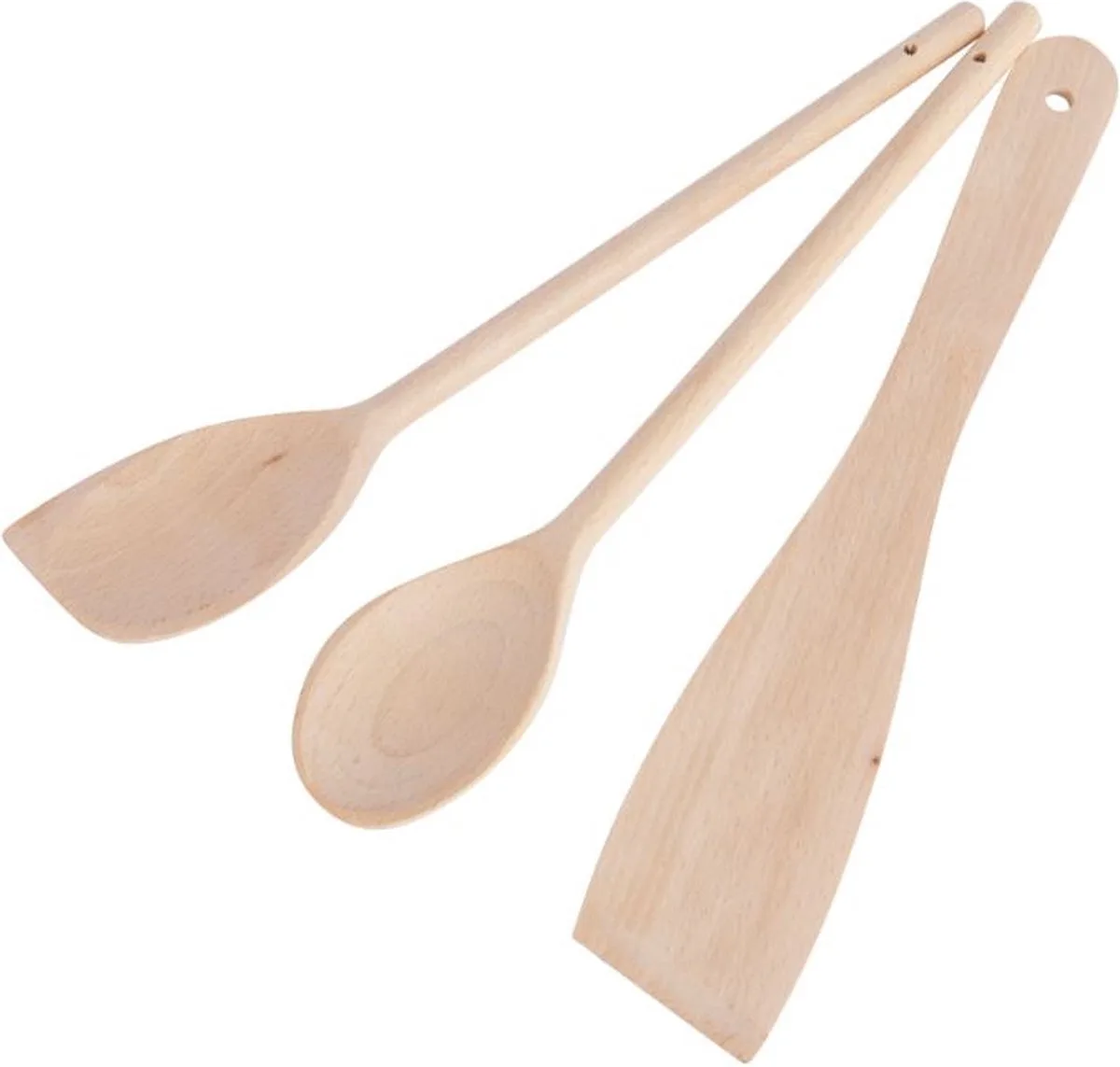 Set van 3 houten lepels / keukengerei van KitchenCraft in Bruin – productfoto