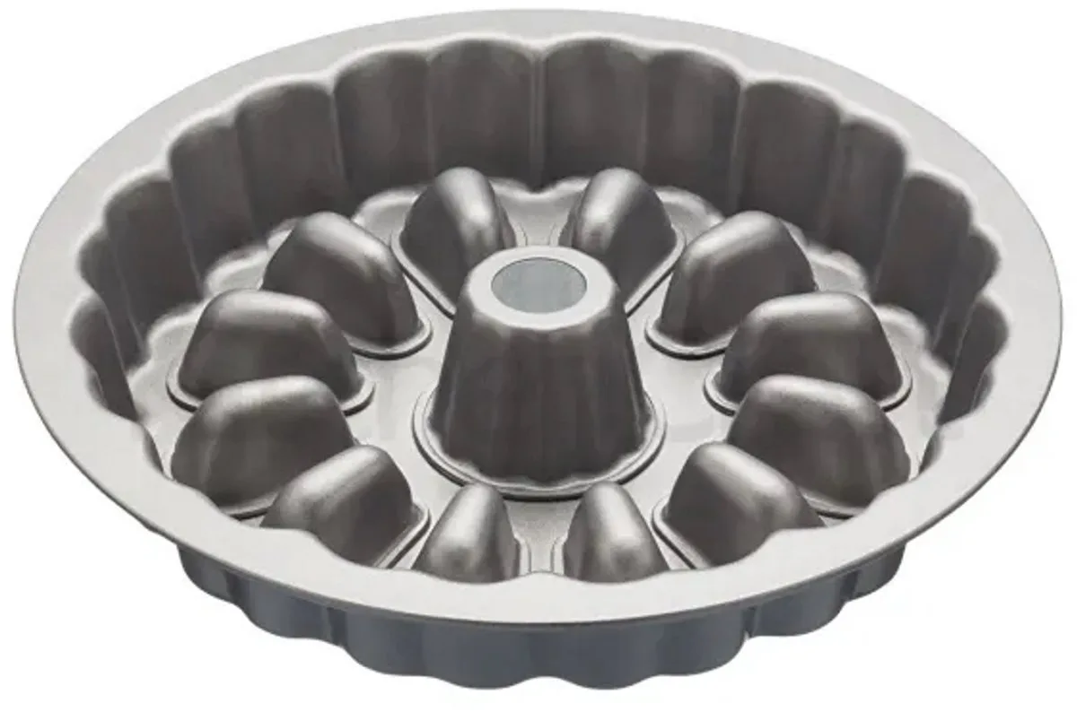 Surprise Ingredient Cake Tin Set 28 cm – 2-delige tulbandvorm met “verstopte” vulling-holtes – antikleef – PFOA/PTFE-vrij bakkerij van KitchenCraft in Grijs – productfoto