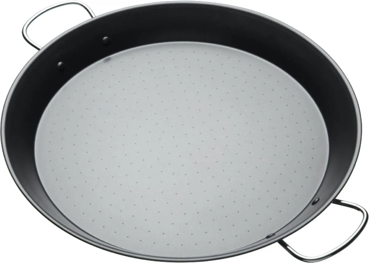World Of Flavours Paellapan - 38,5 x 40 x 5 cm Carbon fra KitchenCraft i Sort – produktbillede