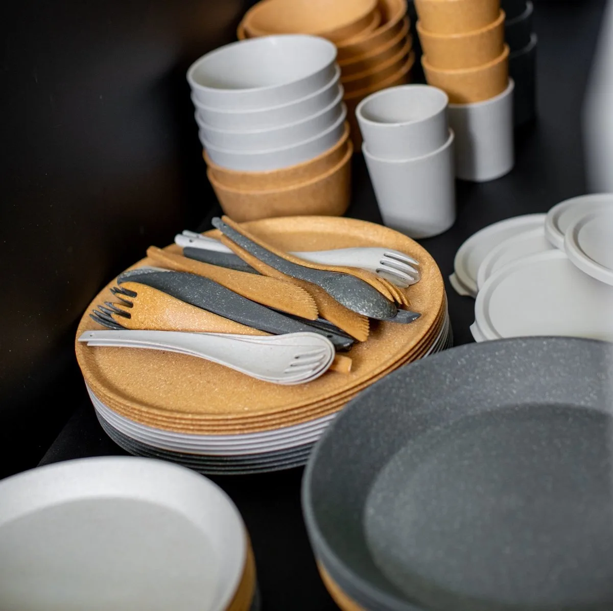 Bestekset RIO - Set van 6 - Herbruikbaar van Koziol in Zilvergrijs – productfoto