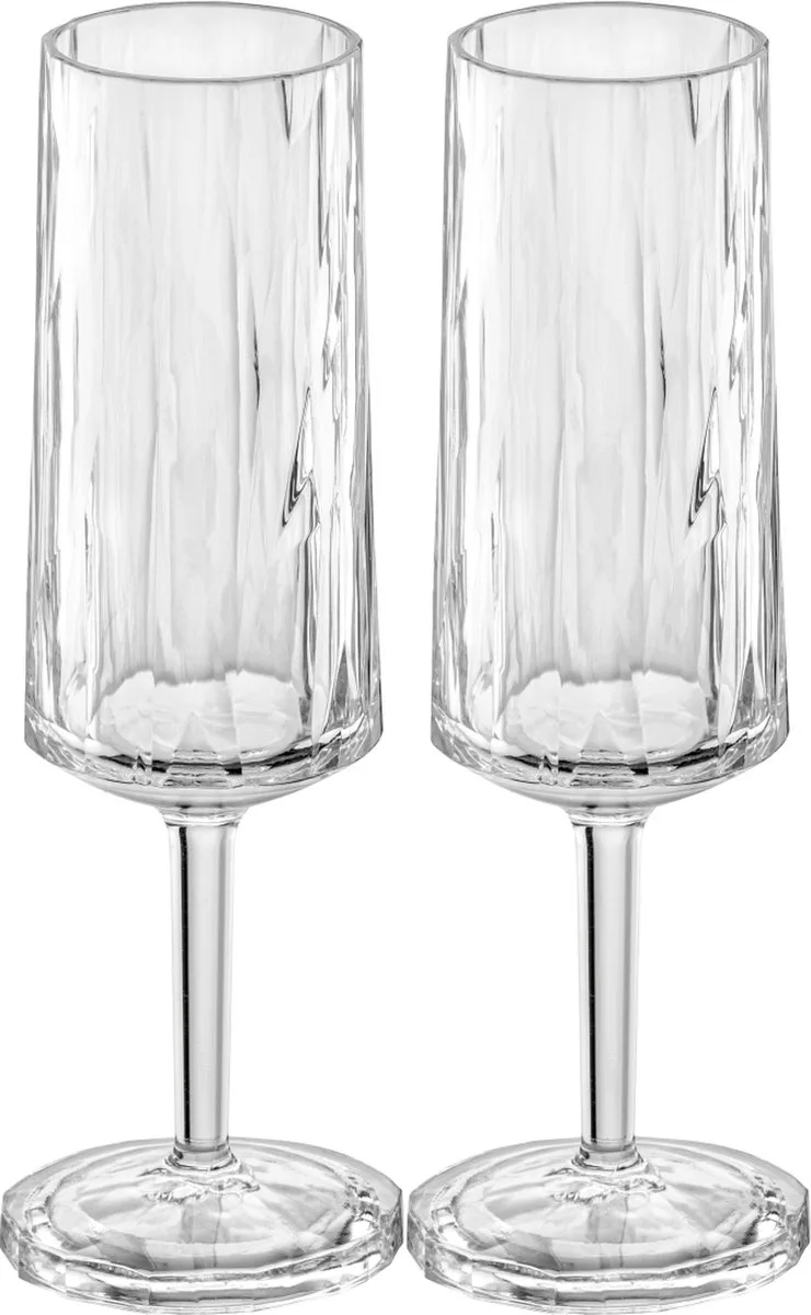 Champagneglas, 0.1 L, Set van 2, Organic de Koziol en Transparent – photo produit