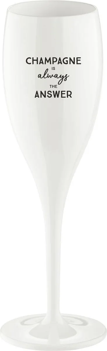 Champagneglas 'Champagne is the Answer' van Koziol in Wit – productfoto