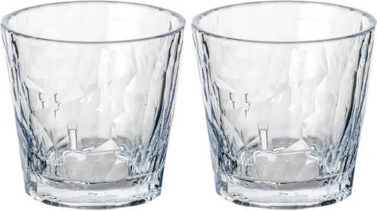 Club No.22 - Superglas - 250ml - water glas - Set van 2 van Koziol in Transparant – productfoto