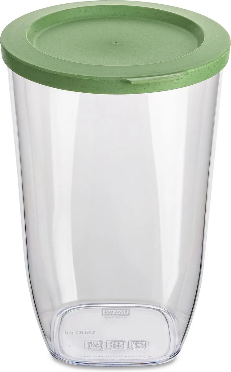 Connect Voorraadpot Rond 1,5 liter - Kunststof by Koziol in Green – product photo