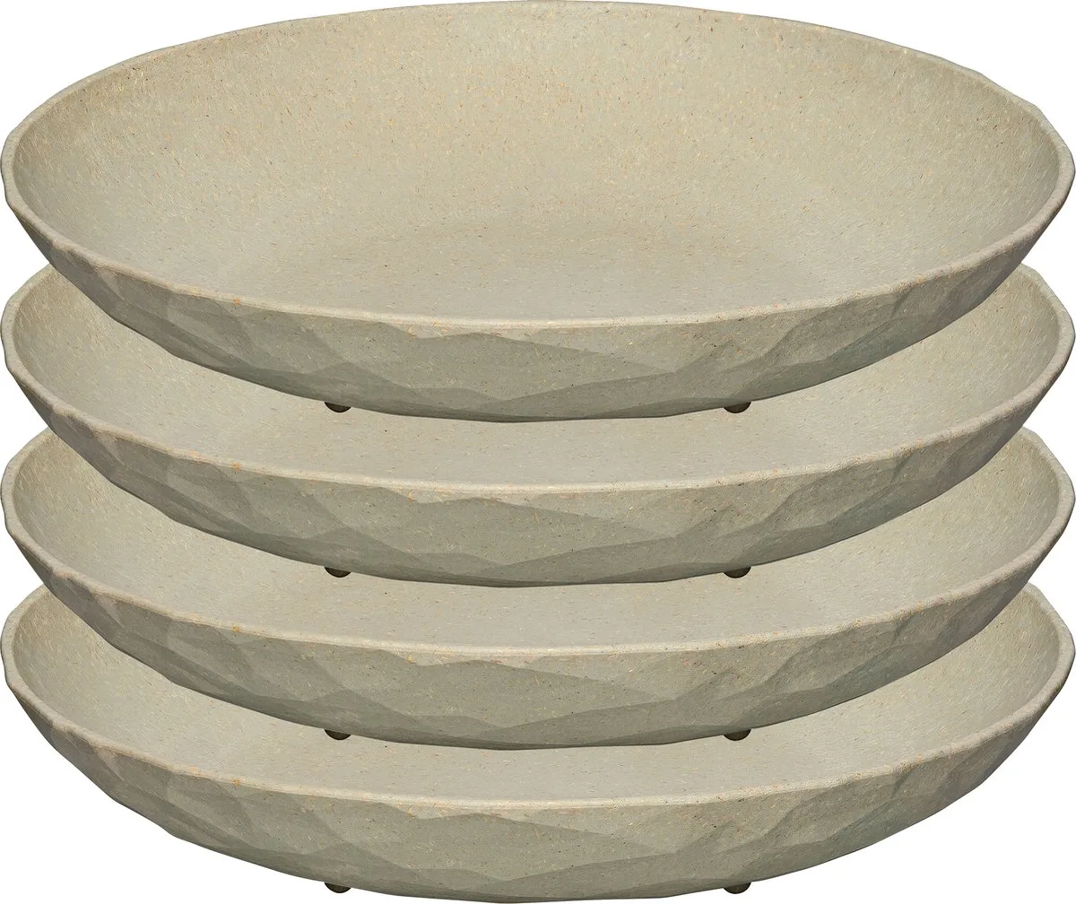 Diep Bord, 22 cm, Set van 4, Organic, Zand van Koziol in Beige – productfoto