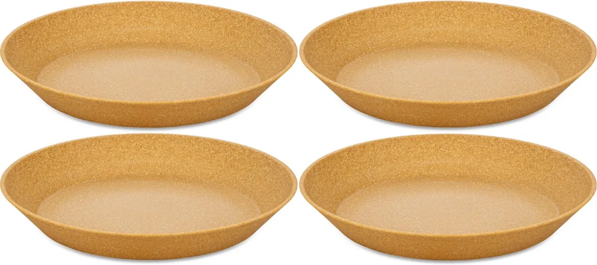 Diep Bord, 24 cm, Set van 4, Organic, Houtvezels by Koziol in Brown – product photo