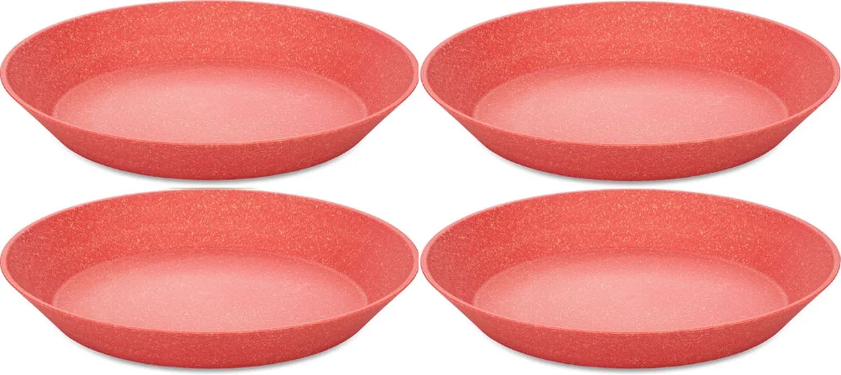 Diep Bord, 24 cm, Set van 4, Organic, Natuur Koraal by Koziol in Pink – product photo