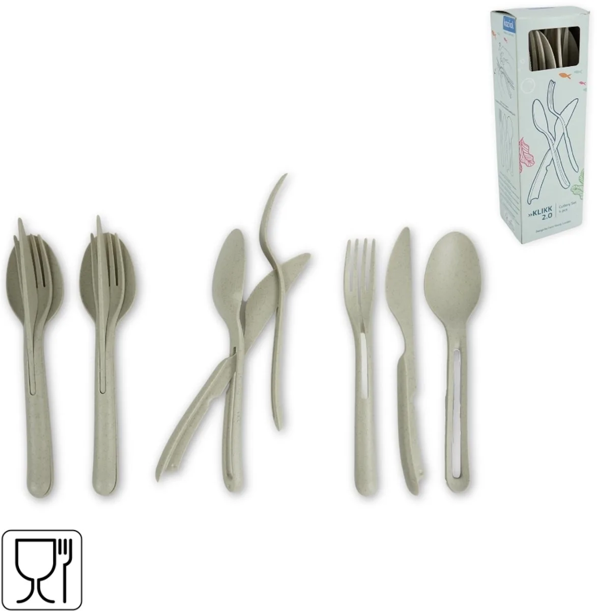 Klikk Bestekset 22 Cm 12-delig van Koziol in Meerkleurig – productfoto