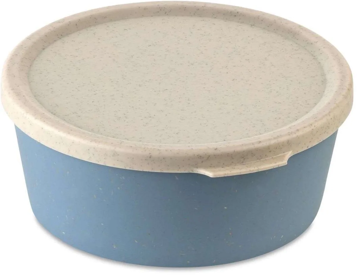 Kom, Schaal met Deksel, 0.4 L, Natuur Bloemen Organic Bio-Circular van Koziol in Blauw – productfoto