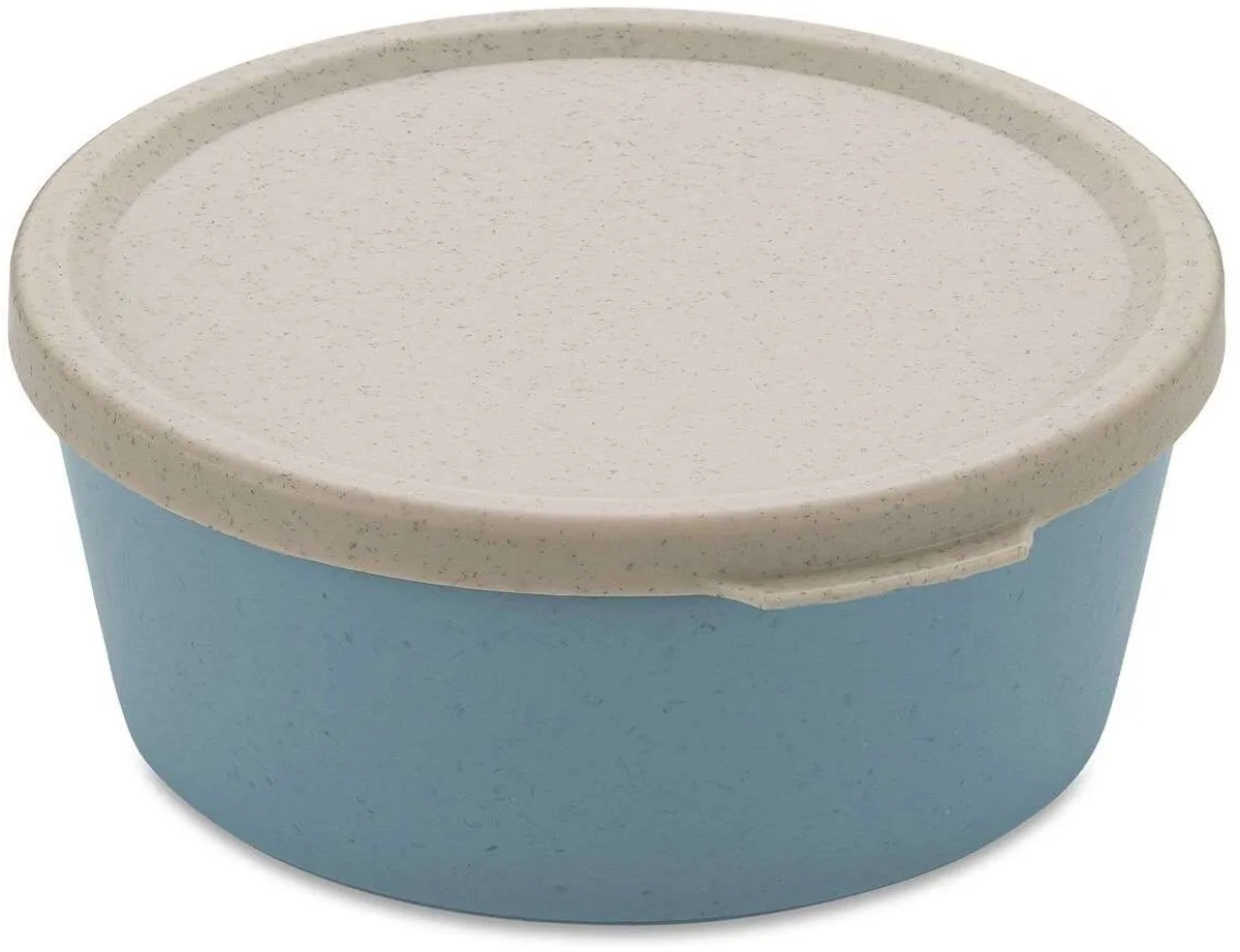 Kom, Schaal met Deksel, 0.89 L, Natuur Bloemen Organic Bio-Circular de Koziol en Bleu – photo produit