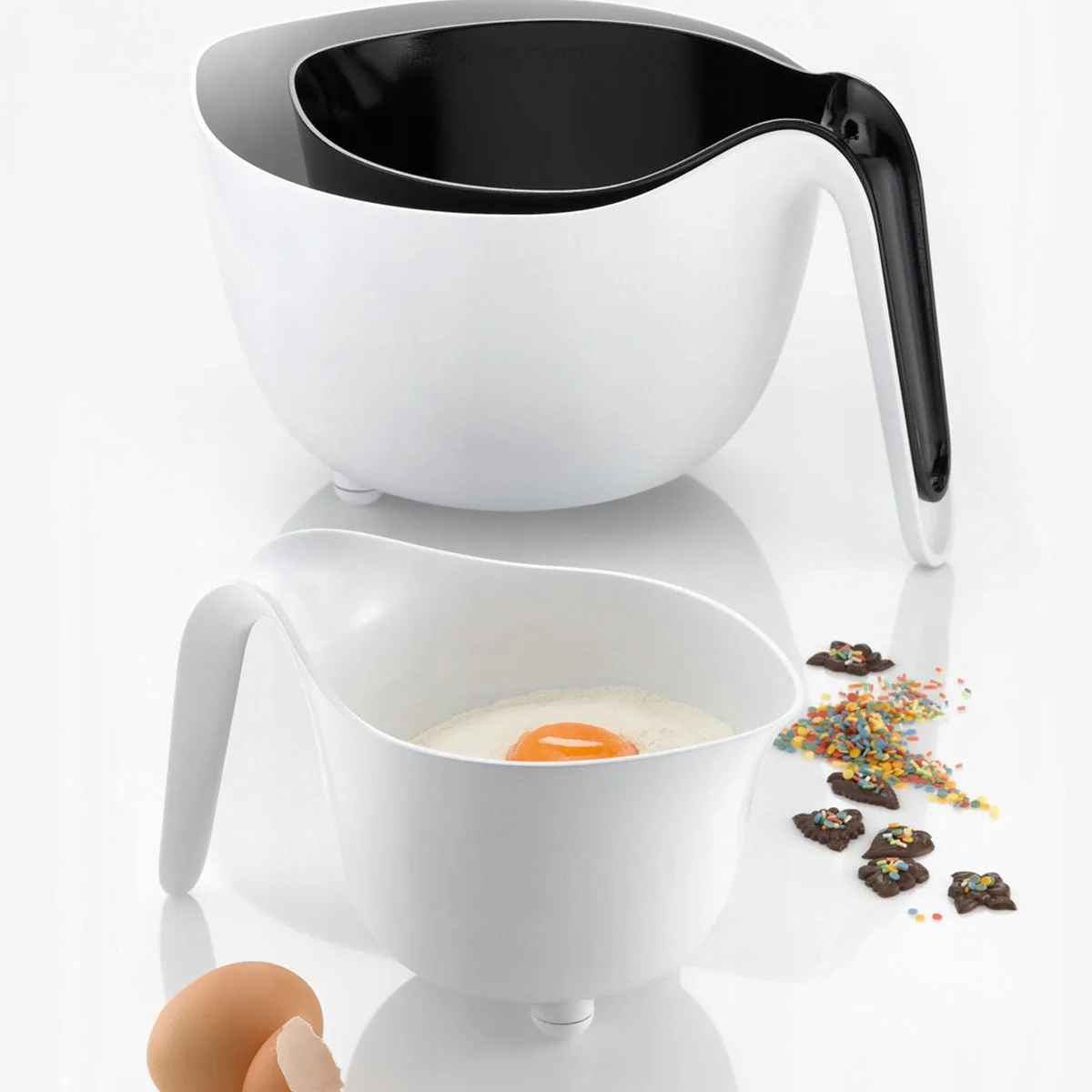 MIXXX Mengkom met Handvat 1L van Koziol in Wit – productfoto