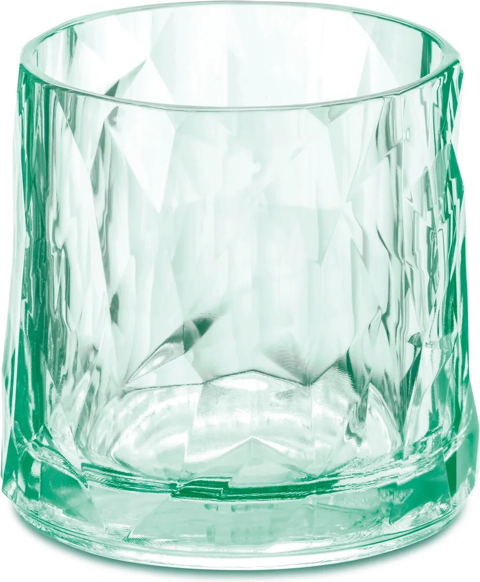 Superglas Club No. 02 Waterglas 250 ml Set van 6 Stuks - Kunststof fra Koziol i Grøn – produktbillede