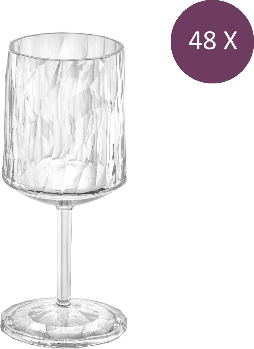 Superglas Club No. 09 Wijnglas 200 ml Set van 48 Stuks - Kunststof van Koziol in Transparant – productfoto