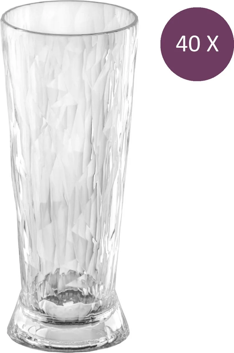 Superglas Club No. 11 Bierglas 500 ml Set van 40 Stuks - Kunststof van Koziol in Transparant – productfoto