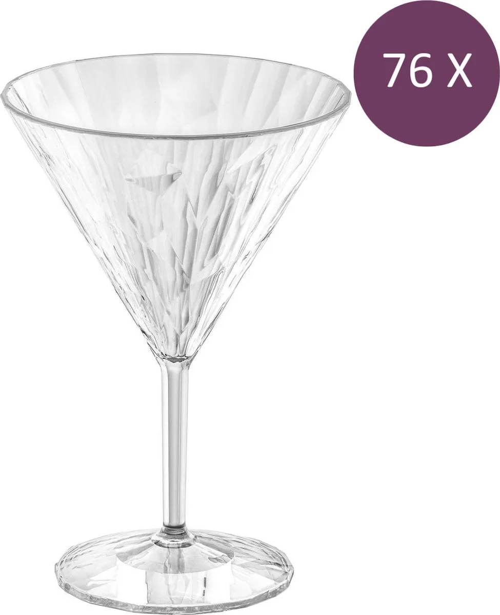 Superglas Club No. 12 Cocktailglas 250 ml Set van 76 Stuks - Kunststof van Koziol in Transparant – productfoto
