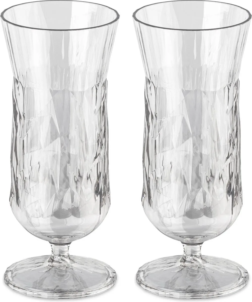 Superglas Club No. 17 Glas 400 ml Set van 2 Stuks - Kunststof van Koziol in Transparant – productfoto