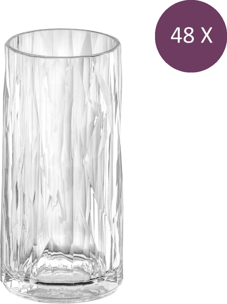 Superglas Club No. 8 Longdrinkglas 300 ml Set van 48 Stuks - Kunststof van Koziol in Transparant – productfoto